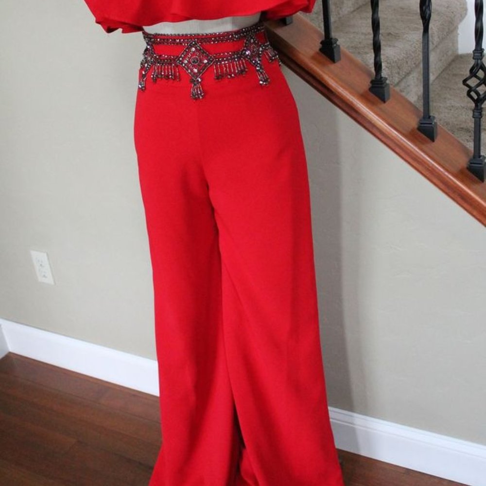 MISS OHIO USA: VIENNA: Custom Red Two Piece - Picture 4 of 10